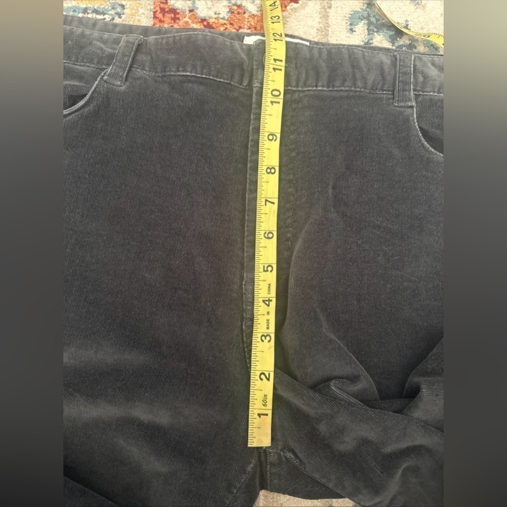 Calvin Klein Mens Slim Fit Corduroy Pants Sz 40x32 Dark Gray Casual Flat Front - Picture 3 of 10